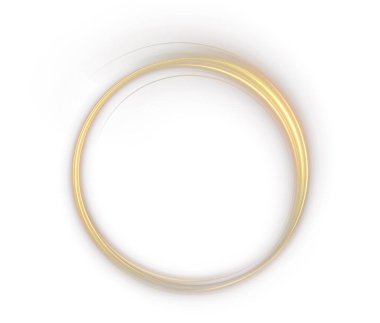 yuvarlak çerçeve beyaz üzerine altın yüzük