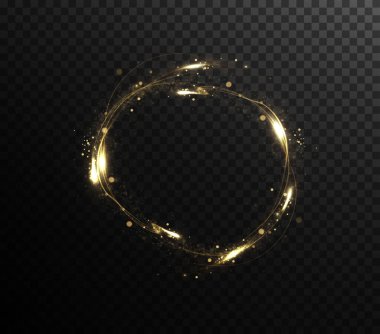 Altın parıltılı vektör arka planı. Parıltı efekti