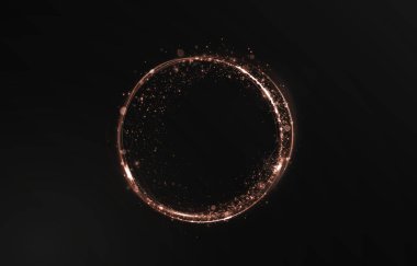 Soyut parlayan yuvarlak parçacıkların 3 boyutlu görüntüsü