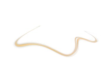 Altın dalgalı kurdele. beyaz arkaplanda izole.