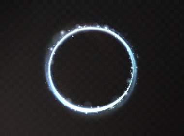 Siyah arkaplanda beyaz halka izole edildi.