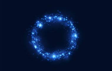 Yıldızlı ve parıltılı parlayan neon ışığı, vektör illüstrasyonu