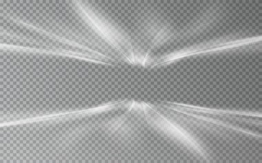 vektör beyaz şeffaf güneş ışığı.
