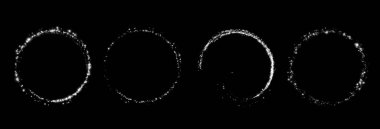 Siyah arka planda beyaz yuvarlak çerçeve. vektör illüstrasyonu