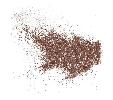 Kahverengi kahve çekirdekleri beyaz arkaplanda