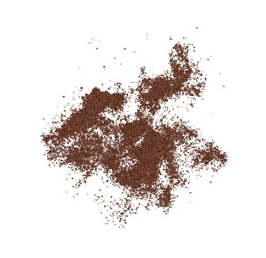 Beyaz arka planda izole kahve çekirdekleri