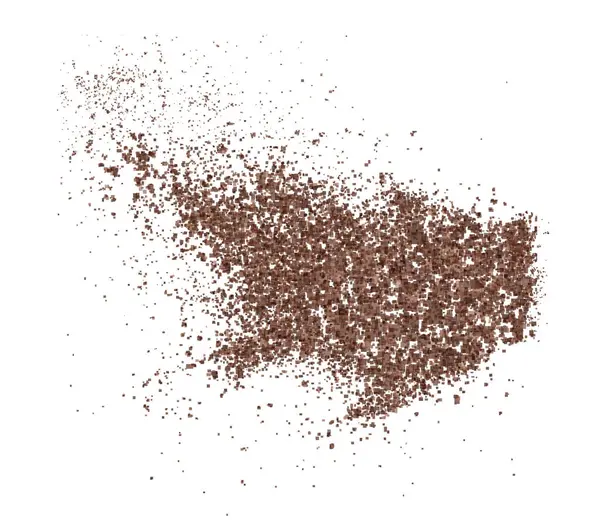 Kahverengi kahve çekirdekleri beyaz arkaplanda