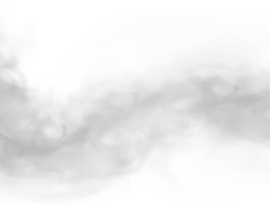 Beyaz arka plan üzerinde duman