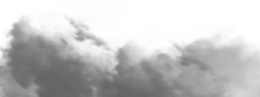 Beyaz arkaplanda siyah duman.