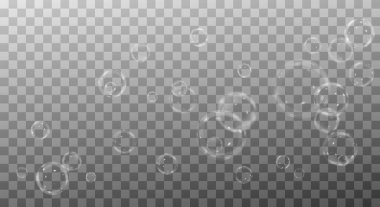 Su damlaları. Şeffaf cam. vektör illüstrasyonu.