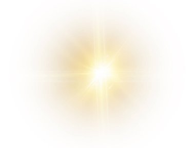 Altın ışık etkisi. vektör illüstrasyonu