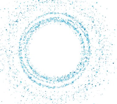 Beyaz üzerinde soyut mavi çember.