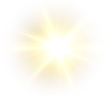 Parlayan ışık efektinin vektör illüstrasyonu.