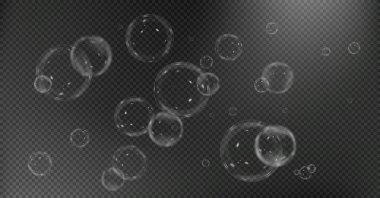 şeffaf arkaplanda köpük sabun köpükleri.