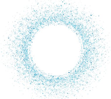 Beyaz arkaplanda mavi simli konfeti izole edildi.