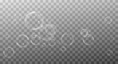 Şeffaf bir arkaplan üzerine gerçekçi şeffaf su damlaları.