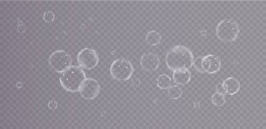 sabun köpükleri. şeffaf su kabarcıkları.