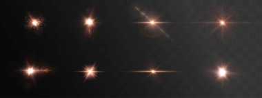 Siyah arka planda bir dizi altın yıldız. Sihirli yıldız. vektör.