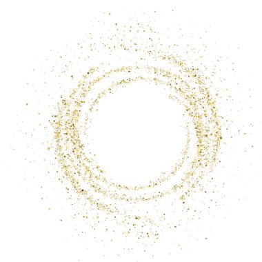 Altın parıltısı beyaz üzerine izole edilmiş
