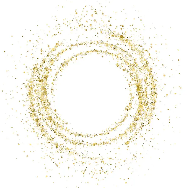 Beyaz arka planda izole edilmiş altın parıltısı. Vektör çizimi. 10 saniye..