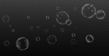 Siyah şeffaf arkaplan üzerine su damlaları. gerçekçi vektör