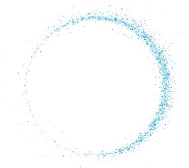 mavi boyanın yuvarlak çerçevesi