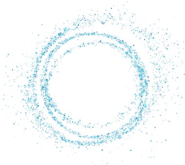 Şeffaf arkaplanda mavi yuvarlak çerçeve