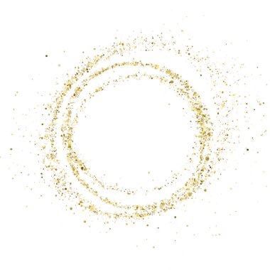 Beyaz arka planda altın parıltısı dokusu. Altın tozu.