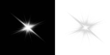 Siyah arka planda beyaz yıldız. yıldız patlaması