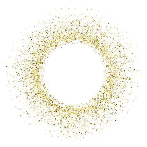 Beyaz arka planda izole edilmiş altın rengi parıltı dokusu. Kehribar rengi konfeti. Kutlama. Altın konfeti patlaması. Vektör illüstrasyonu, 10 eps.