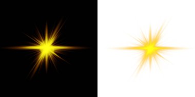 Parlayan yıldızları siyah arkaplana yerleştir. vektör