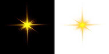Altın yıldızlar ve parlayan yıldızlar beyaz arka planda,