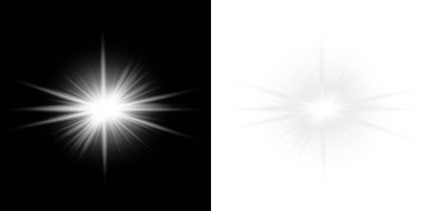 Siyah arkaplanda ışık ışınları kümesi.