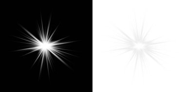 Beyaz yıldızlı ve güneşli soyut arkaplan