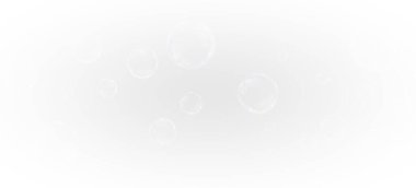 Soyut beyaz ve gri arkaplan. şeffaf kabarcıklar ve kabarcıklar. 3 boyutlu vektör