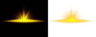 Parlak ışık efekti seti.