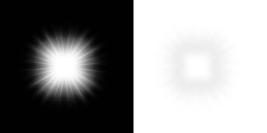 Parlayan ışık efektleri seti.