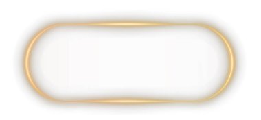 Parlayan ışık efektleri. Altın çerçeve. vektör