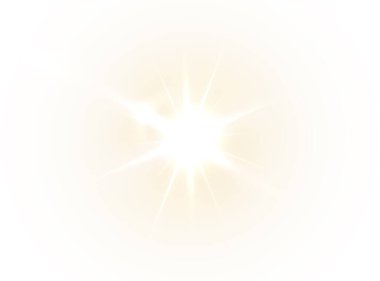 Işık etkisi. Parlak sarı, beyaz, sarı ışık huzmeleri.