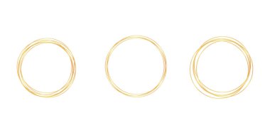 Beyaz arkaplanda altın halkalar