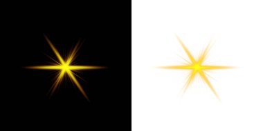 Altın yıldızlar ve gün batımı