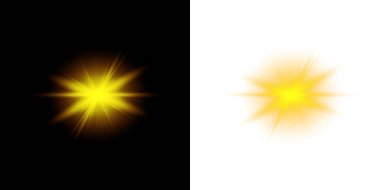 Parlayan ışık, yıldız, güneş, ışık..