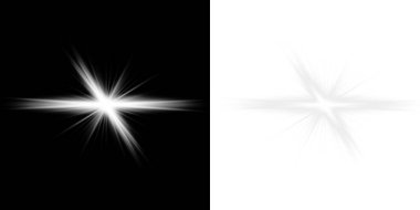 beyaz ve siyah yıldız