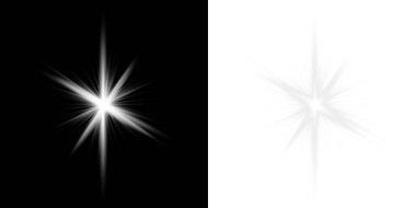 Şeffaf arkaplanda beyaz yıldızlı beyaz yıldız.