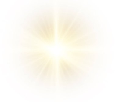 vektör ışığı efekti, lens parlaması.