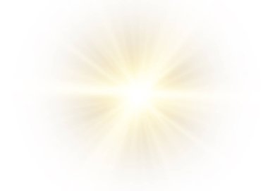 Işık efektlerinin vektör çizimi. parlayan ışık efekti