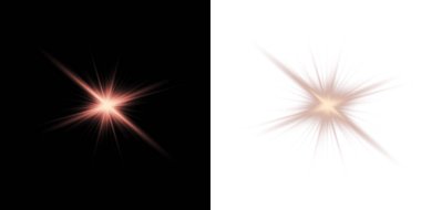 Şeffaf arkaplanda izole edilmiş parlayan yıldız kümesi