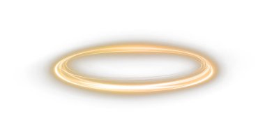 Beyaz arkaplanda izole edilmiş altın ışık