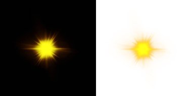 Parlayan ışık efekti kümesi