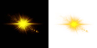 Soyut ışık vektör etkisi. parlak güneş
